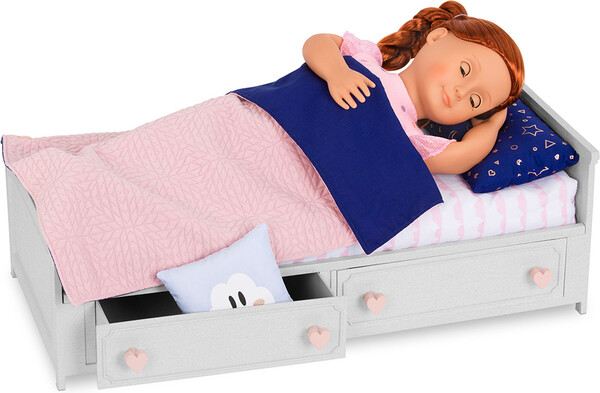 Poupées Our Generation Accessoires OG - "Starry Slumbers Platform Bed" pour poupée de 46 cm 062243428058