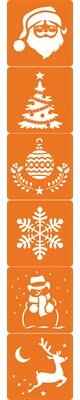 Avenue Mandarine 6 pochoirs '' noël '' 3065500424555