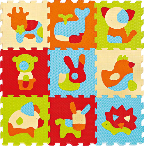 LUDI Tapis casse-tête tuiles en mousse animaux 3550833100059