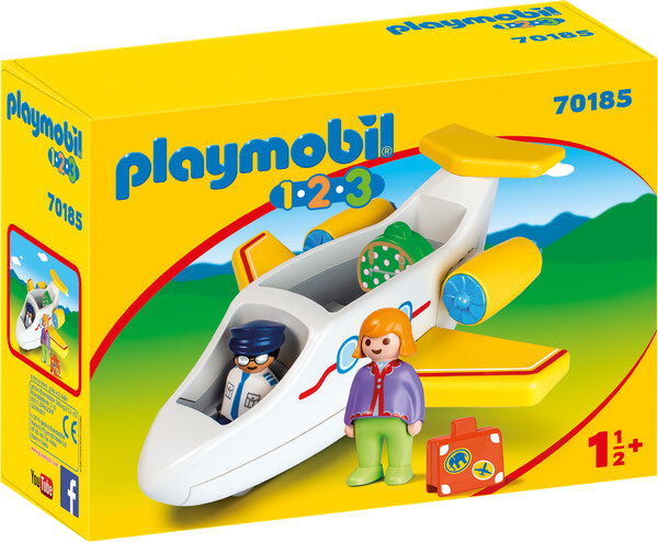 Playmobil Playmobil 70185 1.2.3 Avion avec pilote et vacancière 4008789701855