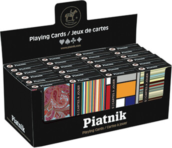 Piatnik Cartes à jouer simple retro rectangles bleu/oranges ou jaune 9001890161315