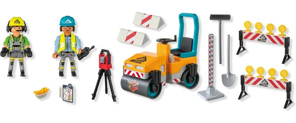 Playmobil Playmobil 71751 Ouvriers avec rouleau compresseur et signalisation 4008789717511