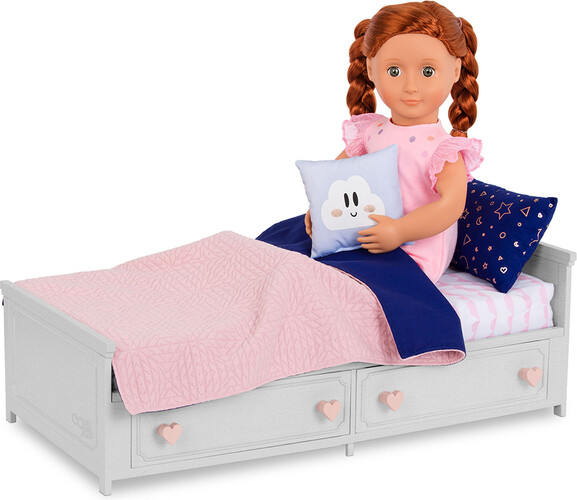 Poupées Our Generation Accessoires OG - "Starry Slumbers Platform Bed" pour poupée de 46 cm 062243428058
