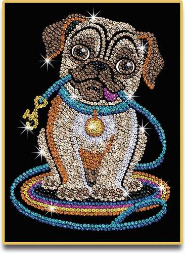 Sequin Paillette Sequin Art chien Carlin Lily (paillettes) 5013634015024