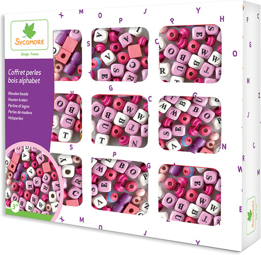 Sycomore Coffret de perles bois alphabet (fr/en) -sycomore 3700143944984