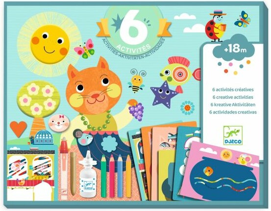Djeco Coffret activité Le chat et ses amis (fr/en) 3070900092921