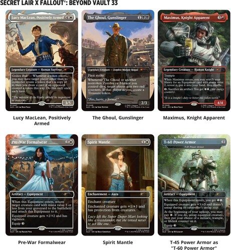 Wizards of the Coast Mtg secret lair fallout beyond vault 33 regular 195166318943