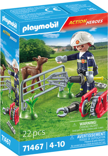 Playmobil Playmobil 71467 Pompier avec faon à sauver 4008789714671