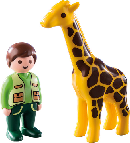 Playmobil Playmobil 9380 1.2.3 Soigneur avec girafe 4008789093806