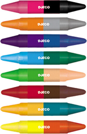 Djeco 8 crayons double côtés 3070900088740