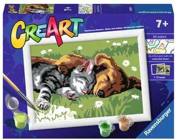 Ravensburger CreArt Peinture à numéro CreART Chien et chat endormis 4005556289301