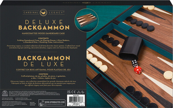 Cardinal Collection Legacy - Jeu de Backgammon 778988437438