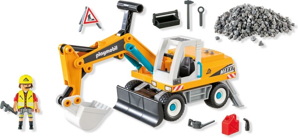 Playmobil Playmobil 71749 Pelle mecanique avec ouvrier et accessoires 4008789717498