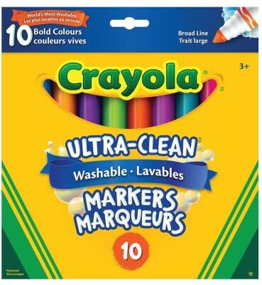 Crayola 10 marqueurs ultra lavables 063652791009