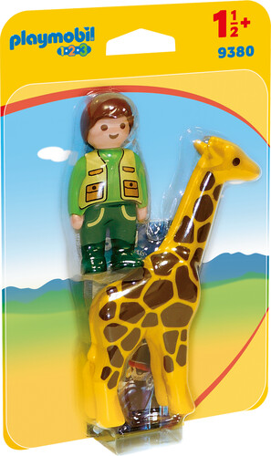 Playmobil Playmobil 9380 1.2.3 Soigneur avec girafe 4008789093806