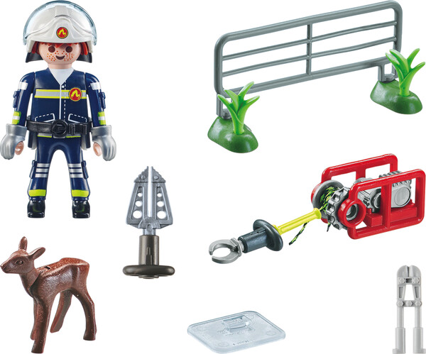 Playmobil Playmobil 71467 Pompier avec faon à sauver 4008789714671