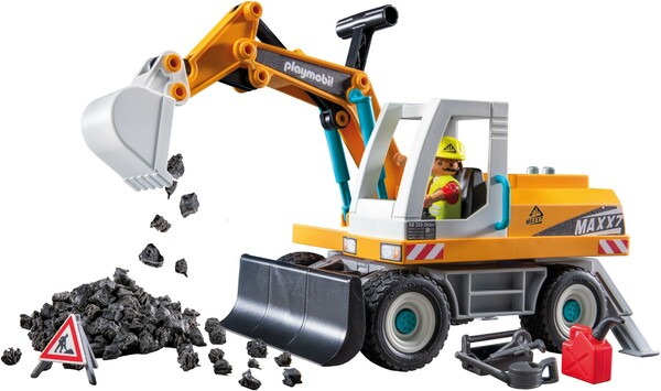 Playmobil Playmobil 71749 Pelle mecanique avec ouvrier et accessoires 4008789717498