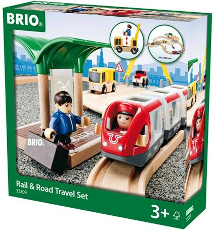 BRIO Train en bois BRIO Circuit correspondance Train / Bus BRIO 33209 7312350332094