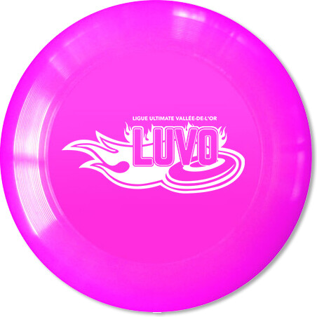 Ligue Ultimate Vallée-de-l'Or (LUVO) Disque Ultimate 140g rose logo LUVO noir 