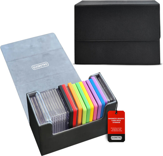Evoretro EvoRetro magnetic card deck storage holding for 30 card graded (10) 3701492108058