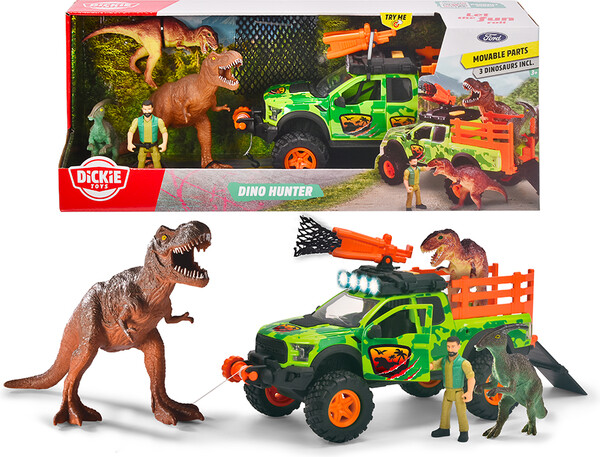 Dickie Toys Chasseur de dinosaures Sons et lumières 28 cm 1:24 4006333080883