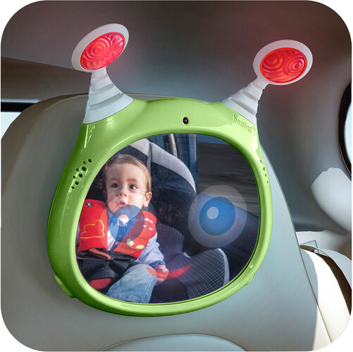 BenBat Miroir Oly à accrocher de bébé pour la voiture et sons apaisants vert 7290135007040