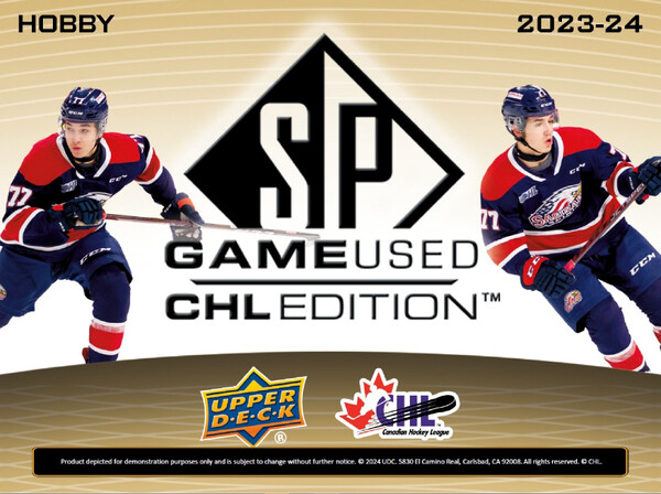 Upper Deck SP CHL Game used Hockey Hobby Booster 23/24 