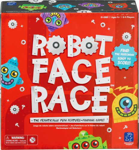Educational Insights Robot Face Race (fr/en) jeu d'attributs sur le thème du robot 086002028891