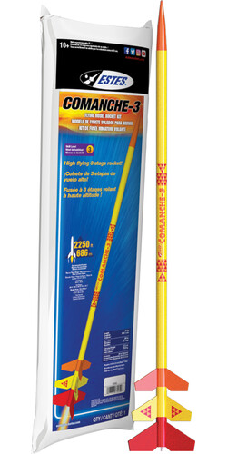 Estes Comanche-3 rocket kit skill 3 047776072459
