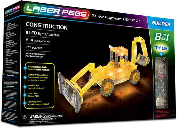 Laser Pegs - briques illuminées Laser Pegs véhicule de construction 8 en 1 (briques illuminées) 810690020079