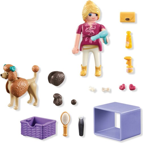 Playmobil Playmobil 71747 Toiletteuse avec caniche et accessoires 4008789717474