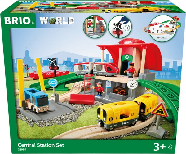 Brio Train Brio Train en bois Ensemble Gare centrale 33989 7312350339895