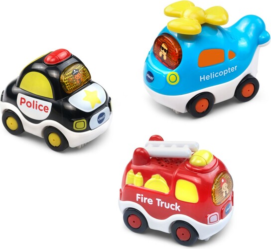 VTech VTech Tut Tut Bolides Coffret Trio (3) (Barnabé, super pompier, Mathis, attention police, Léo, P'tit hélico) (fr) 3417762057154