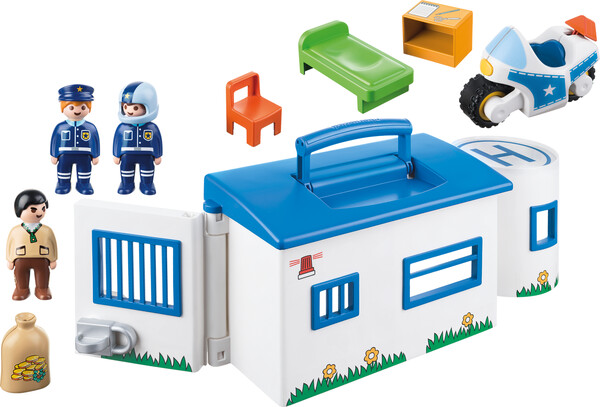 Playmobil Playmobil 9382 1.2.3 Commissariat de police transportable 4008789093820