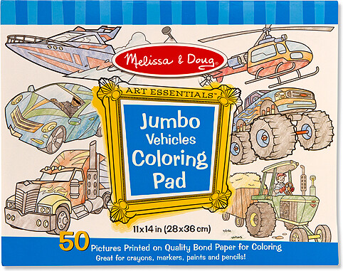 Melissa & Doug Bloc à colorier jumbo à véhicules Melissa & Doug 4205 000772142052