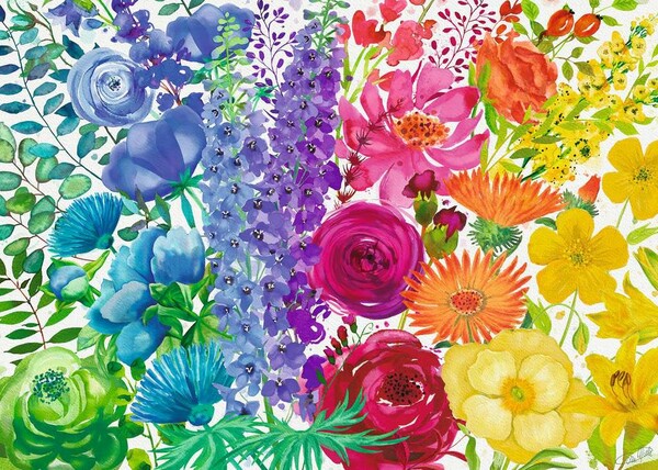 Ravensburger Casse-tête 300 Large Arc-en-ciel floral 4005556171293