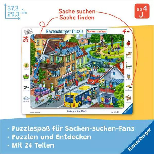 Ravensburger casse-tête Casse-tête 24 Carton encadré - Our Green City 4005556052455