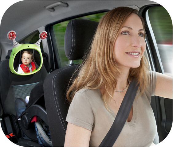 BenBat Miroir Oly à accrocher de bébé pour la voiture et sons apaisants vert 7290135007040
