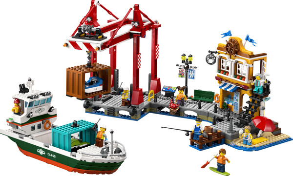 LEGO LEGO 60422 Le port maritime et le navire de marchandises 673419390194