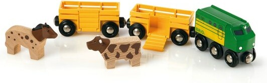 Brio Train Brio Train en bois Locomotive des animaux de la ferme 33404 7312350334043