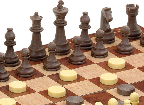 Cayro Jeu d'échecs et dames magnétique 32x32cm 8422878404551