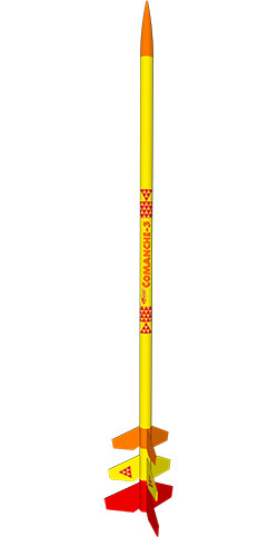 Estes Comanche-3 rocket kit skill 3 047776072459