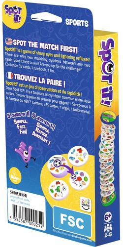 Zygomatic Spot it! / dobble (fr/en) Sports (Blister-Eco) 3558387000252