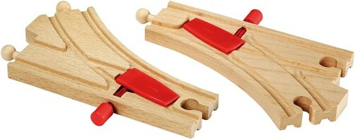 BRIO Brio Train en bois 33344 Aiguillages mécaniques - 144 mm 7312350333442