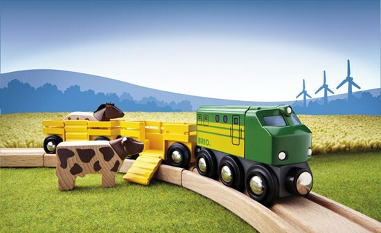 Brio Train Brio Train en bois Locomotive des animaux de la ferme 33404 7312350334043