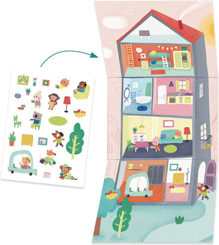 Djeco Coffret multi-activités - Les animaux et leurs maisons 3070900092938