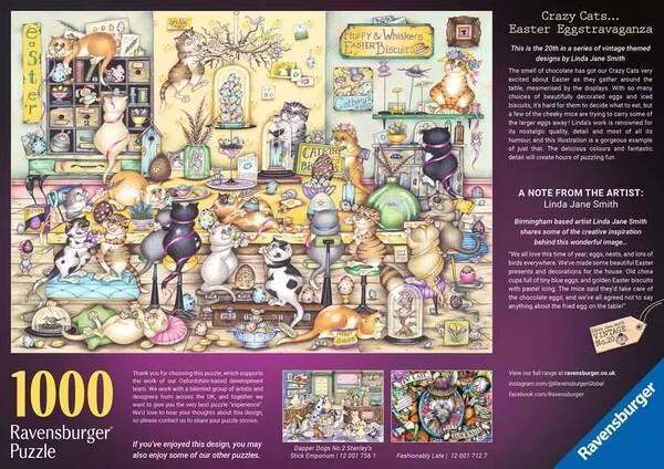 Ravensburger casse-tête Casse-tête 1000 Crazyat's Easter Eggstravaganza 4005555017554