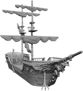 NECA/WizKids LLC Dnd unpainted minis the falling star ship (1) 634482739259