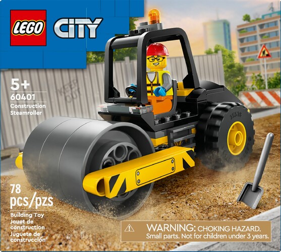 LEGO LEGO 60401 Le rouleau compresseur de chantier 673419386890