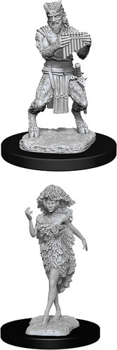 NECA/WizKids LLC Dnd unpainted minis wv11 satyr and dryad 634482900185